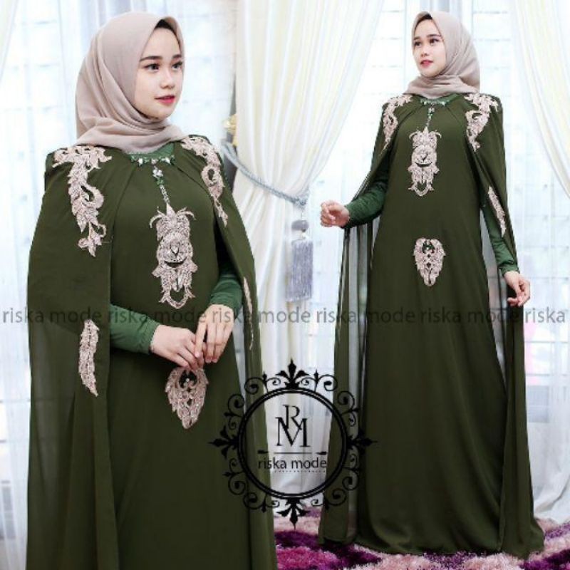 REALPICT FASHION MUSLIM/GAMIS KAFTAN BORDIR/GAMIS MUSLIM/BY RISKA MODE