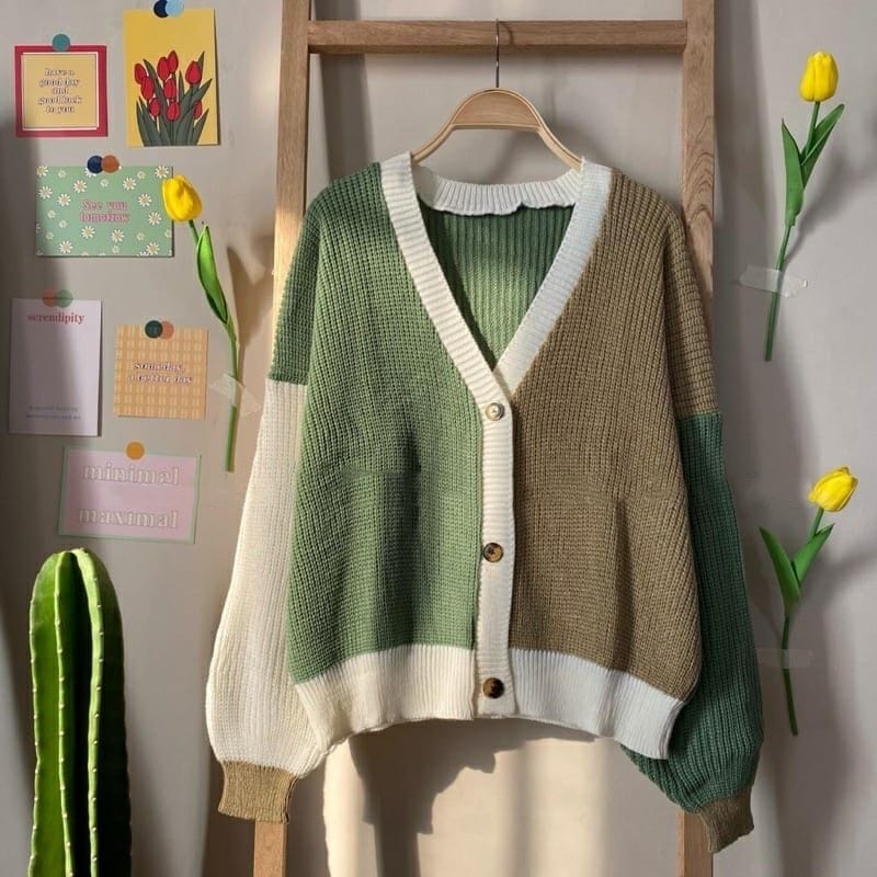 [COD] Helen Outher / Outerwear Cardigan Rajut Premium Korean Style Wanita Muslim Termurah