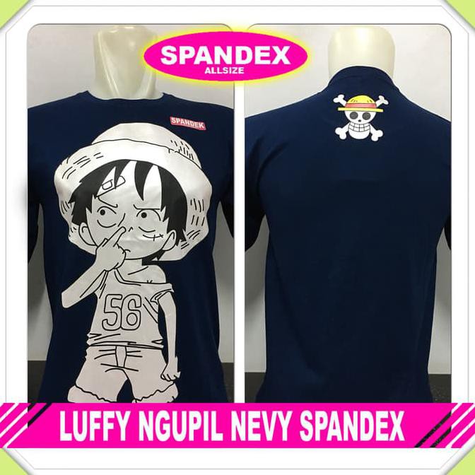 TERLARIS Murah Baju Kaos Distro Anime/kartun one piece LUFFY NGUPIL NEVY