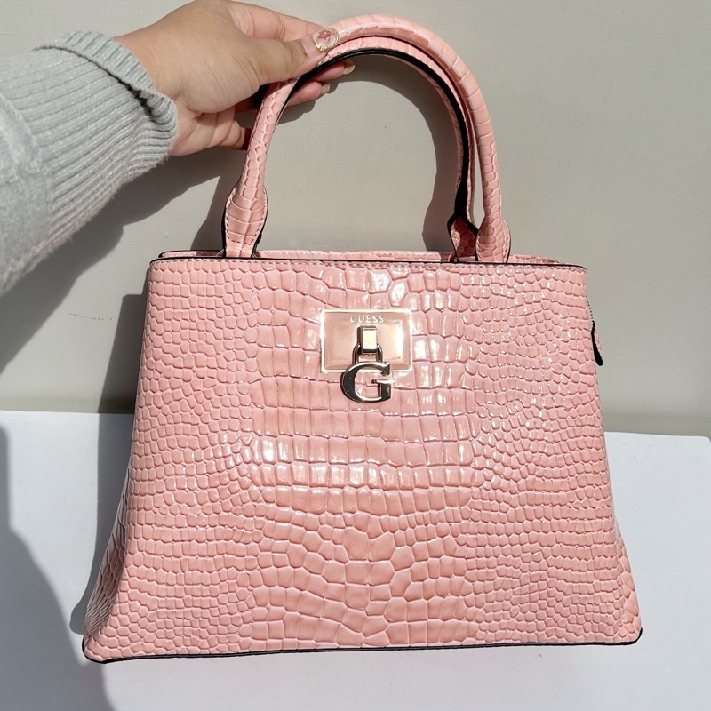 GS Croco Handle Tote Bag