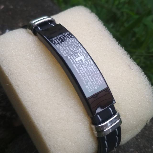  Gelang  Karet  Plat Stainless Steel DOA BAPA KAMI Shopee 