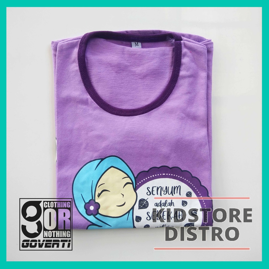 Baju Anak Islami / Kaos Anak Perempuan Lengan Panjang / Kaos Anak Muslimah / Kaos Dakwah Anak