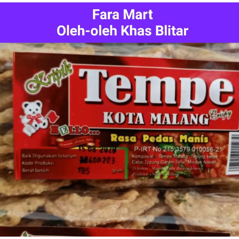 

KERIPIK TEMPE PEDAS MANIS KHAS MALANG