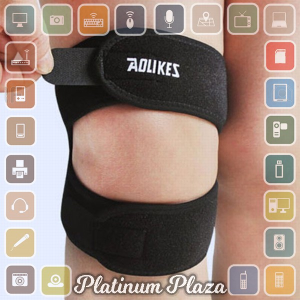 AOLIKES Pelindung Lutut Olahraga Fitness Knee Support Brace Guard - A-7130 - Black`2PG59B-