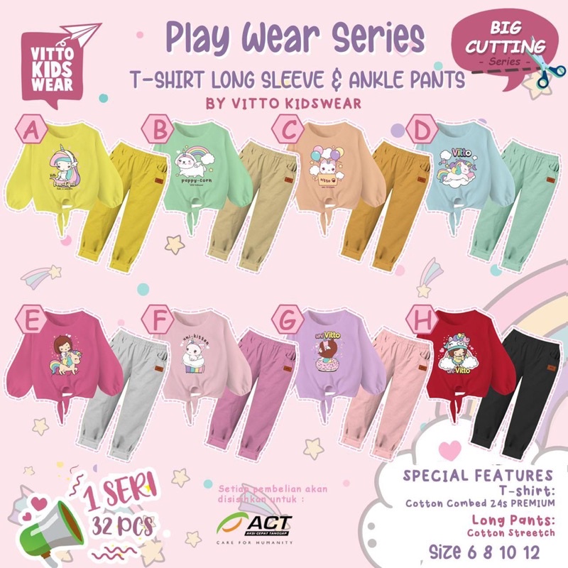 Play Wear Series Vitto Kids / Set Play Wear Vitto Kids / Vitto Play Wear