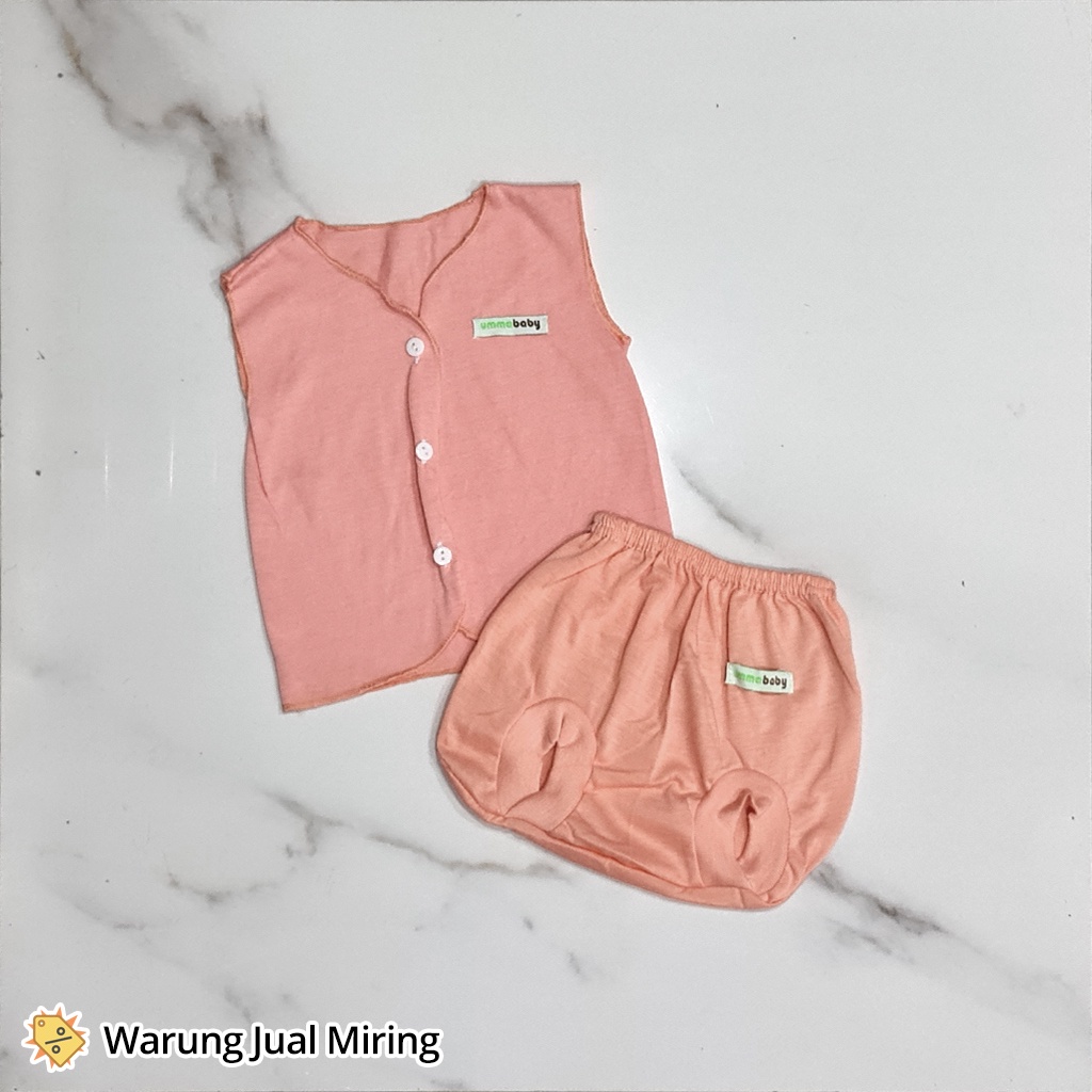 Setelan Bayi UMMA 0-3 Bulan Set Baju Kaos Celana Buntung Kutung Kutang Pop Pendek Panjang Katun Pakaian Tidur SNI Laki Perempuan Cowok Cewek Cowo Cewe Baby Lahiran Baru Lahir Newborn New Born Pakaian Adem Tipis Murah Unisex Polos Umur Usia Tahun 1 2 4 5 6