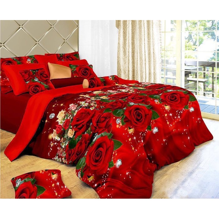 Bedcover Set Sprei LV Katun Jepang 180x200x30 & 240x240 LV-8071