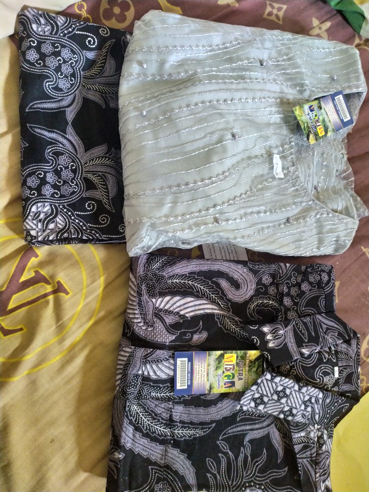 (termurah - Ori _6 Warna) Batik Couple Andhini Kebaya Couple Brukat Anabel - Bs073 Kebaya Modern