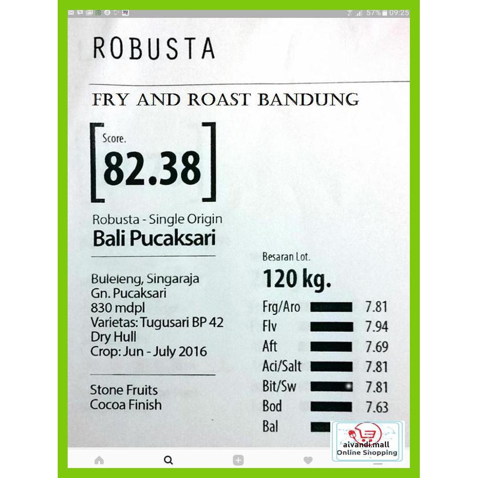 

57Ryr66- Kopi Fine Robusta Bali Pucaksari 250 Gr Biji & Bubuk - Biji T7Tfhty-