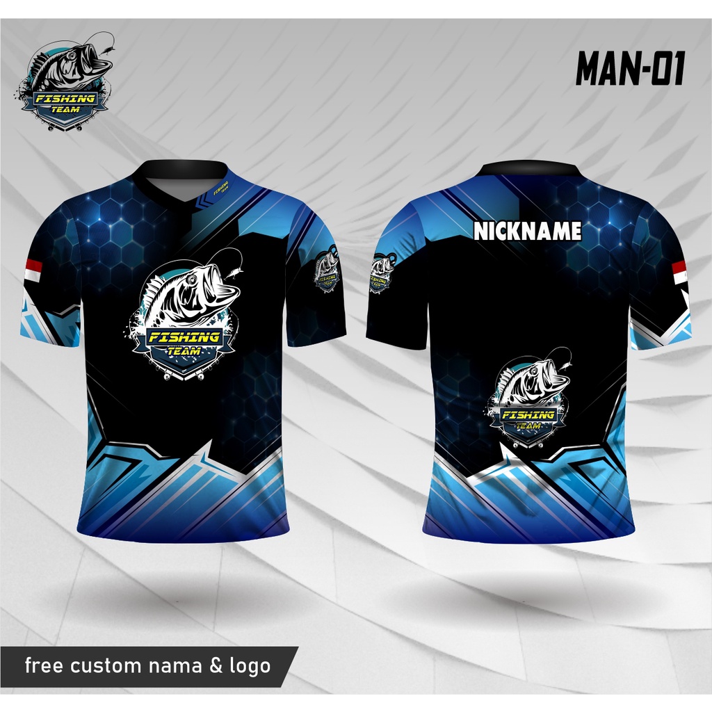 jersey mancing kaos mancing custom nama dan logo MAN-01