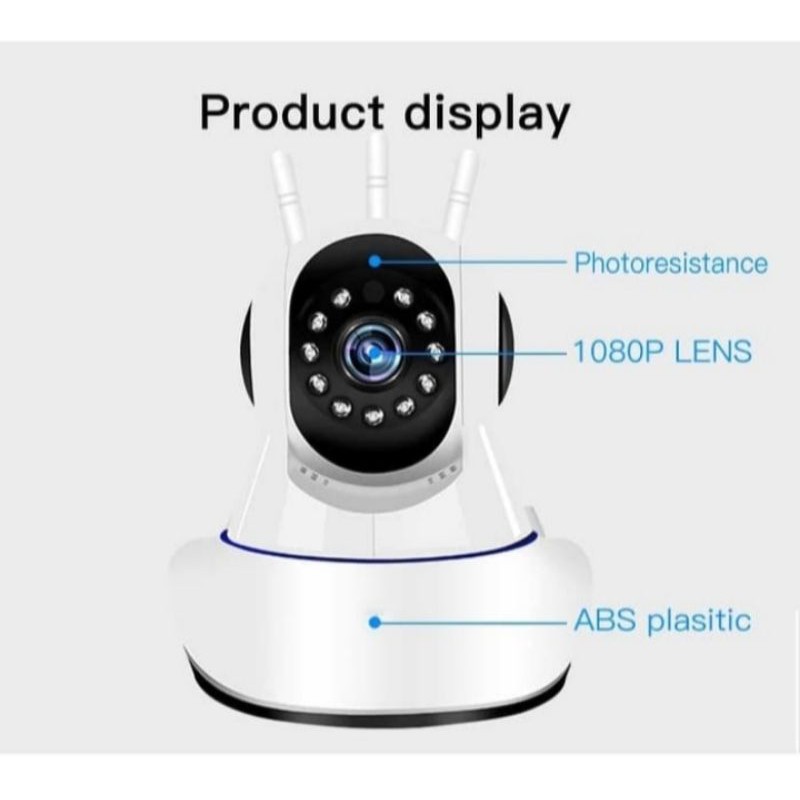 IP Cam Kamera CCTV Wireless Wifi 3 antena home security APP V380