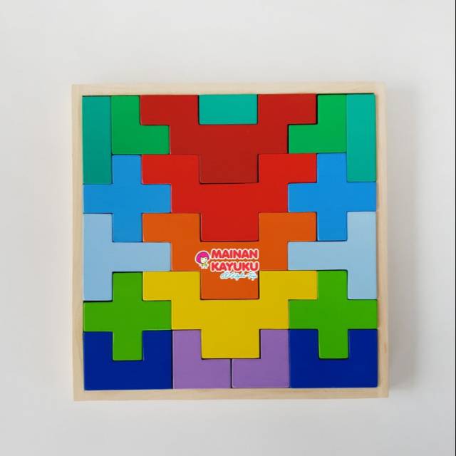 Mainan Kayu - City Block Tetris