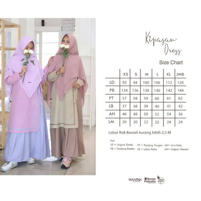 KIPASAN DRESS WANOJA  - GAMIS SYARI BRANDED TERBARU SUPERNOVA BEST QUALITY POLOS ADEM NYAMAN BUSUI