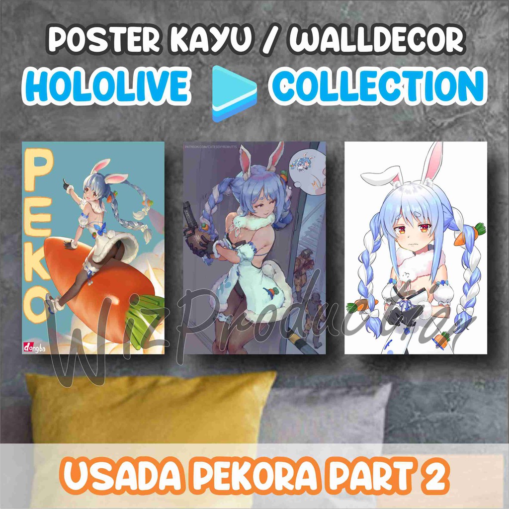 POSTER USADA PEKORA PART 2 - POSTER VTUBER HOLOLIVE USADA PEKORA - POSTER PEKORA MURAH
