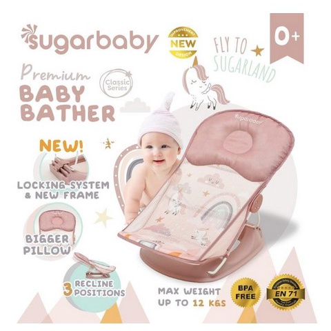 BABY BATHER | BATHTUB BAYI FREE BUBBLE Sugar Baby Deluxe Baby Bather / Bather Sugarbaby Mandi Bayi PREMIUM BABY BATHER