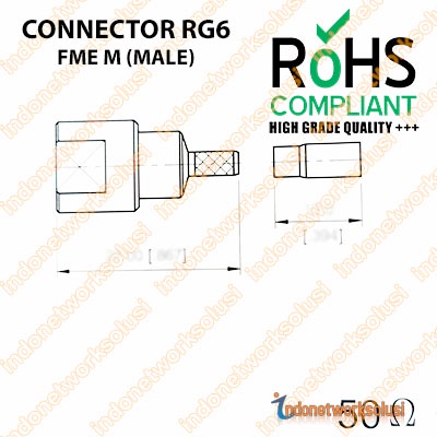 KONEKTOR CONNECTOR RG6 FME M (MALE)