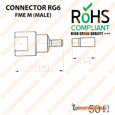 KONEKTOR CONNECTOR RG6 FME M (MALE)