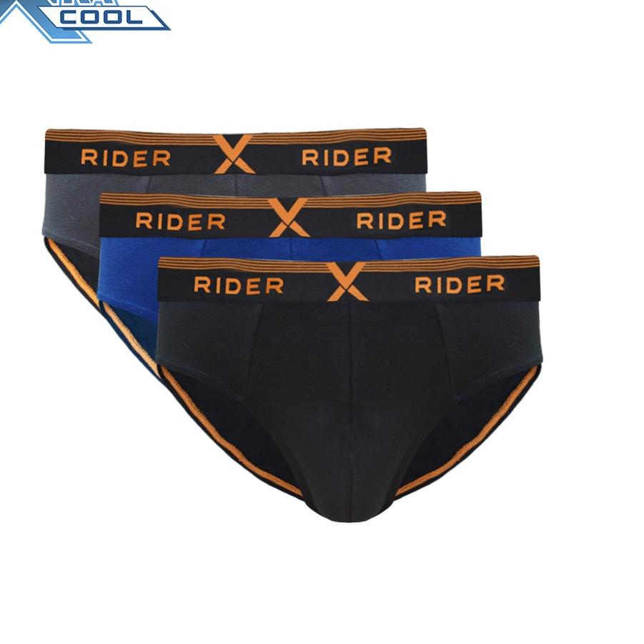 66D⋆ Rider Xtracool R881B Celana Dalam Pria Mini Brief (3 Pcs in 1 Box) Trend