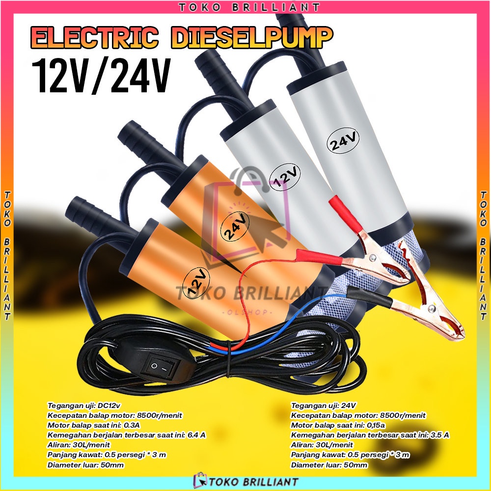 POMPA CELUP POMPA SEDOT SOLAR DC 12V / 24V  POMPA MINI DC12V 38MM POMPA OLI Mini POMPA MINYAK