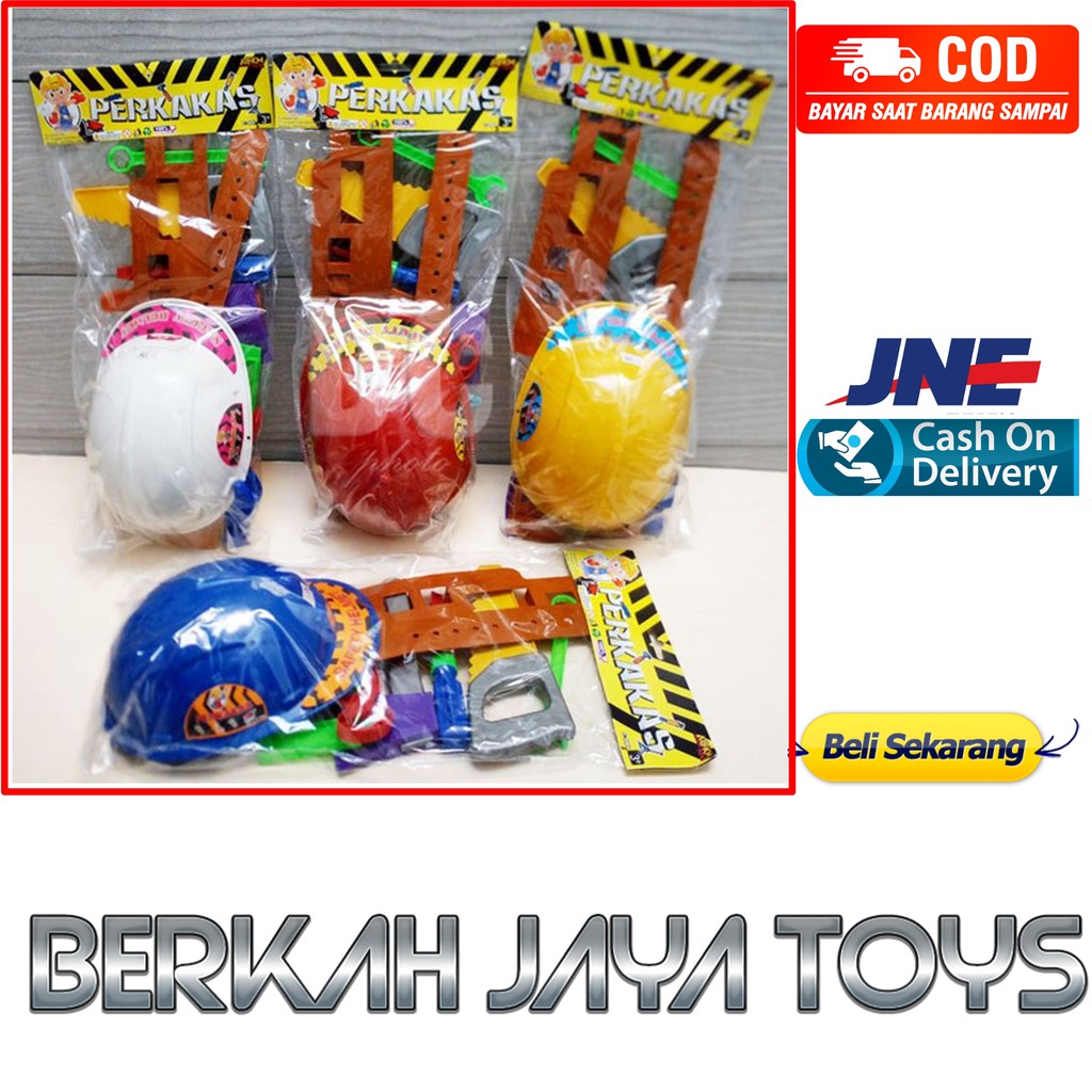 1 SET ALAT BANGUNAN SAFETY | Mainan Alat Pertukangan | Mainan Peralatan Tukang | Perkakas