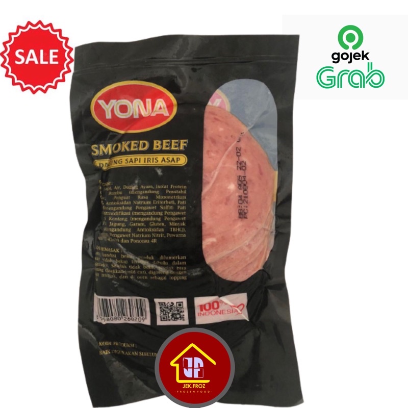 

smoked beef yona 250gr daging sapi iris asap yona