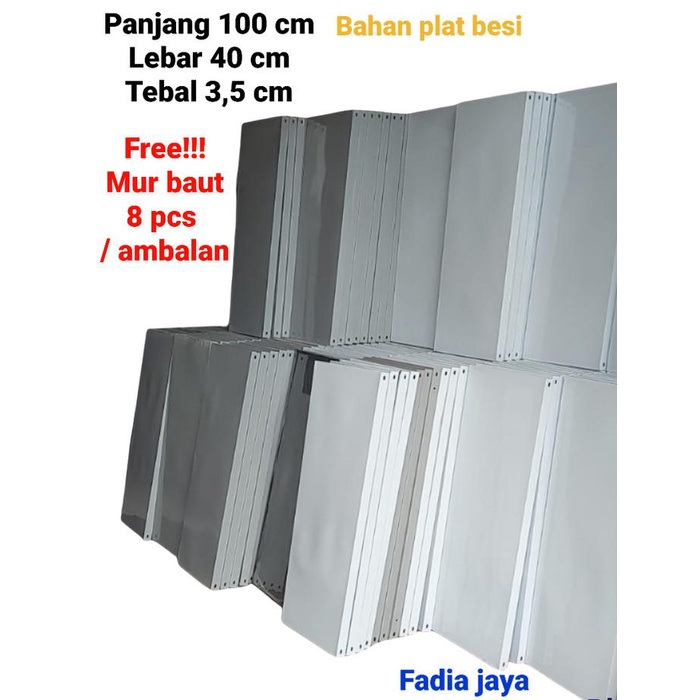 ambalan plat rak besi 40x100 cm