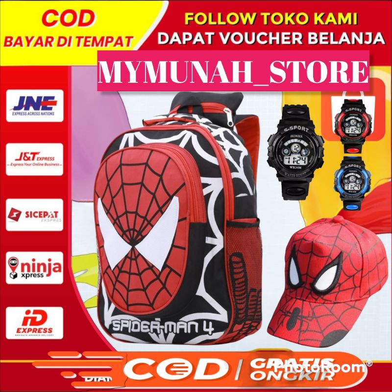 TAS SPIDERMAN/TAS RANSEL ANAK SEKOLAH TK SD