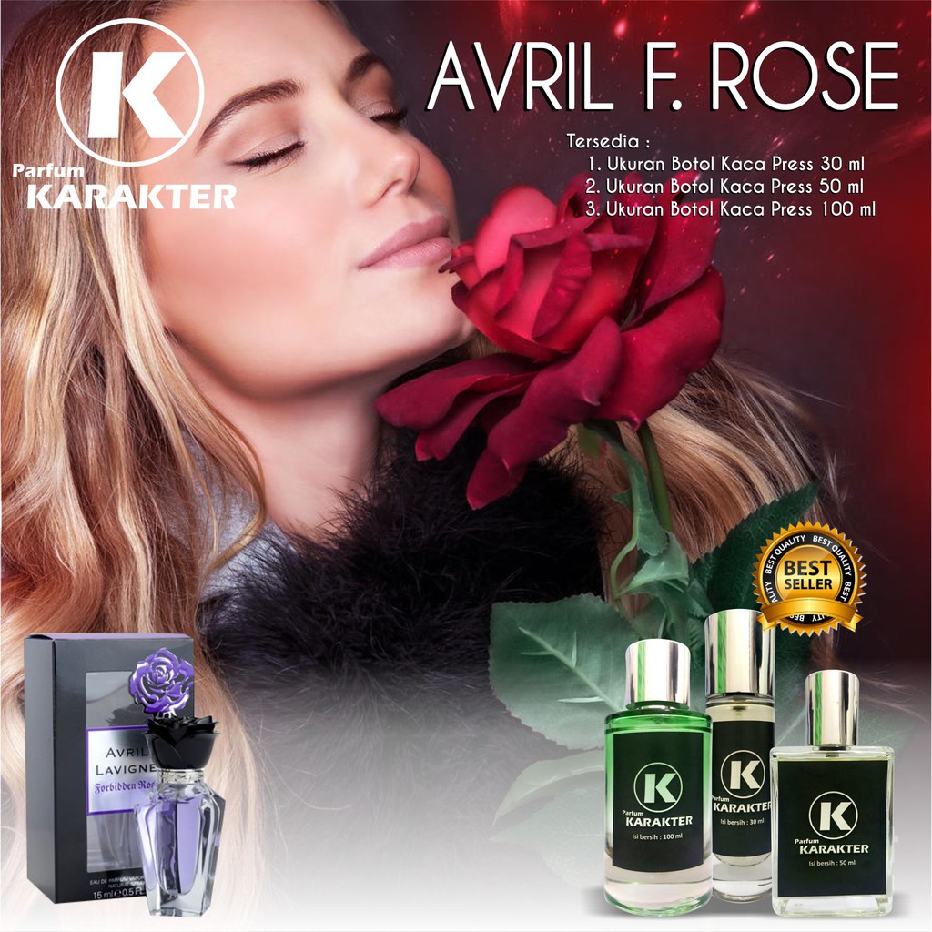 PARFUM CEWEK AROMA AVRIL F.ROSE - ORIGINAL BIBIT