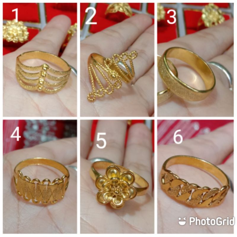 cincin perak sepuh mas 24k