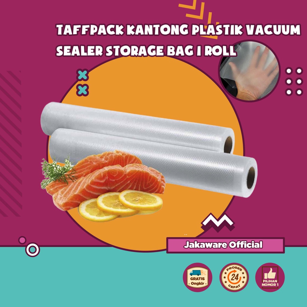 KANTONG PLASTIK VACUUM SEALER STORAGE BAG 1 ROLL KANTUNG VACUM VAKUM MAKANAN PRESS PRES KEMASAN BUNG