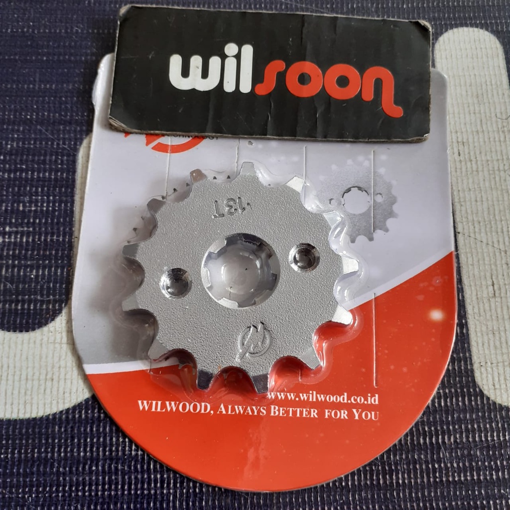 Gear Gir Depan Honda Supra / Karisma / Supra X 125 / Wave 125 / Fit New 428 13T Chrome Wilwood