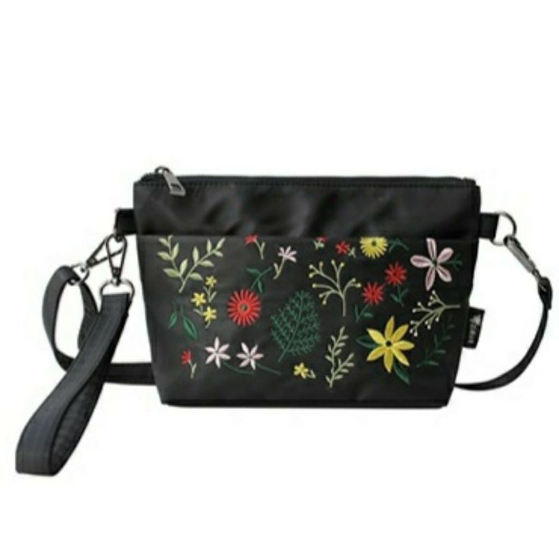 Super Sale Tas Selempang Minimalist Bordir Flowers Korea Fashion