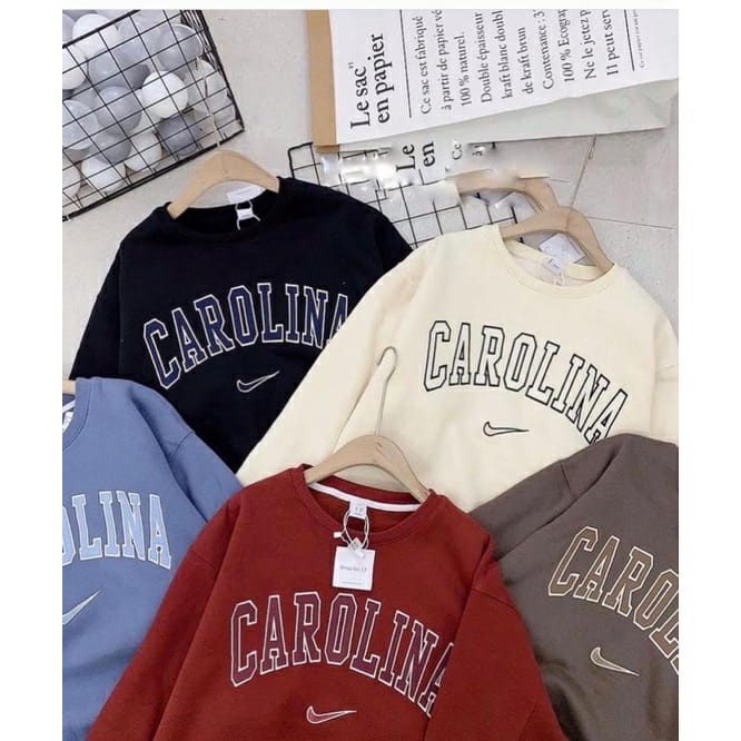 CAROLINA SWEATER WANITA - SWEATER OVERSIZE - SWEATSHIRT WANITA - SWEATER CREWNECK