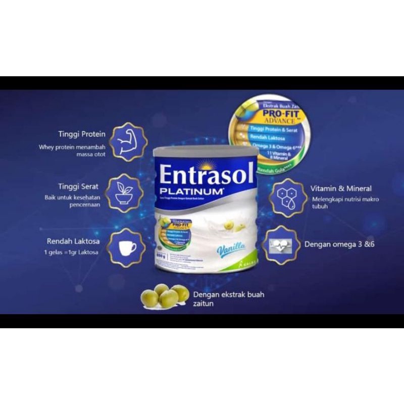 

Entrasol platinum 400gr vanila/ coklat