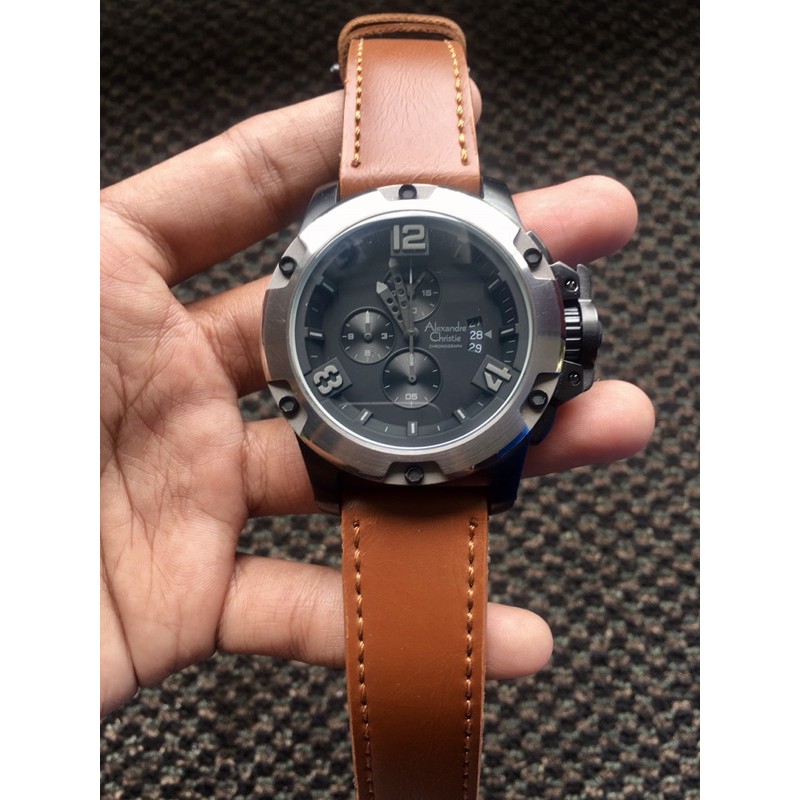 Bekas / Second / Preloved Jam Tangan Pria Fashion Chronograph ORIGINAL Alexandre Christie AC 6295