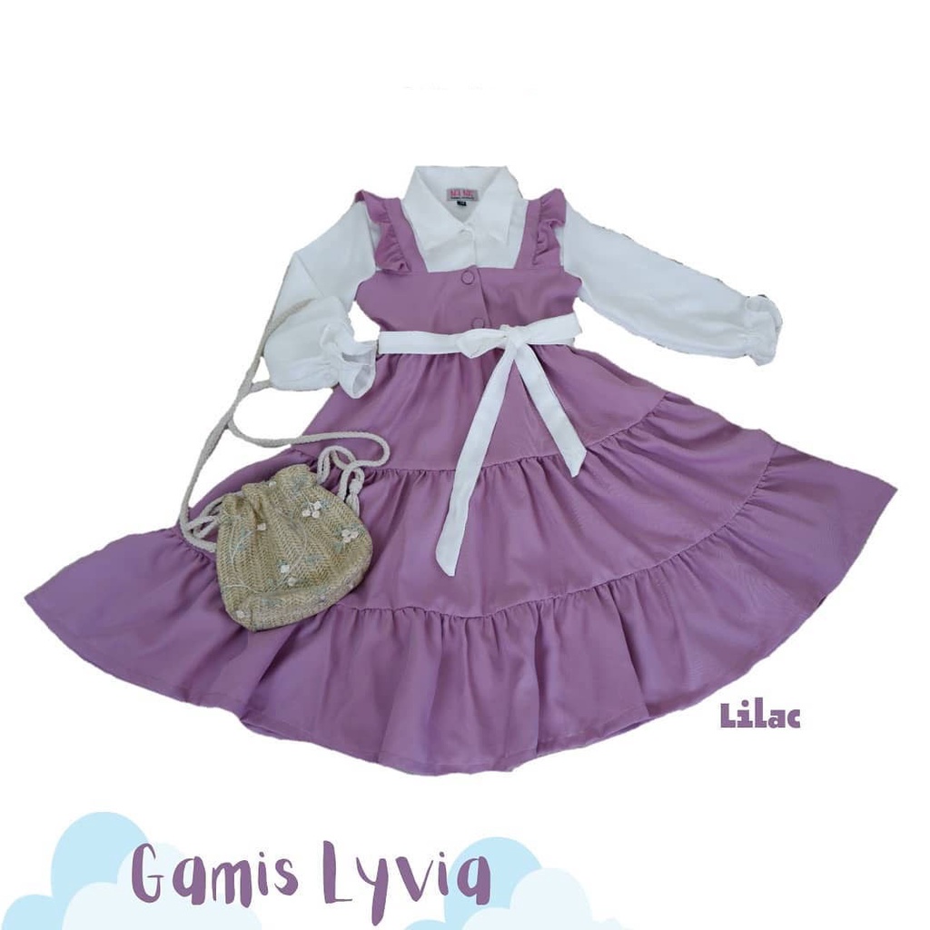 Livya Kids / Baju Livy Dress Anak / Baju Anak Perempuan Terbaru Bahan Itty Crepe Super Premium