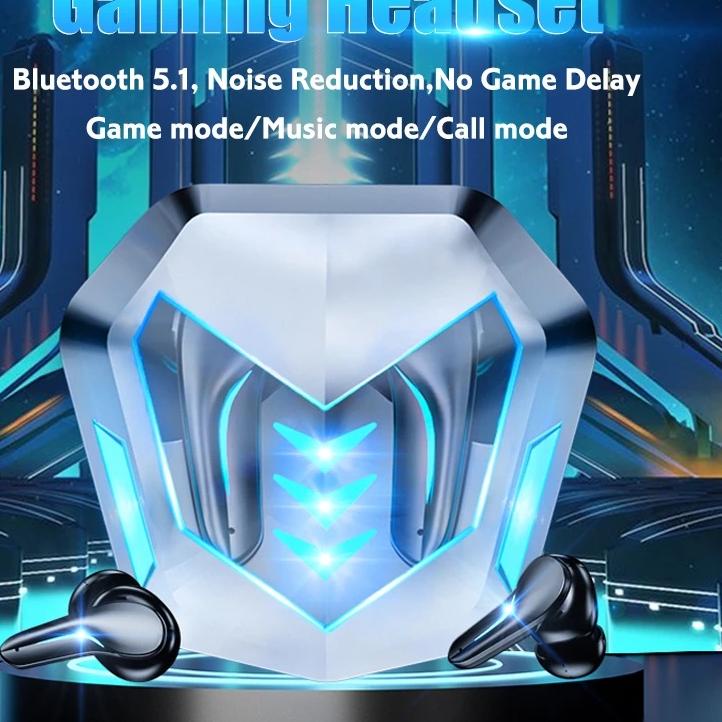 Terbaik (ready stock)2021 Baru Headset Bluetooth Gaming TWS No Delay Gamer Earphone Full Bass Stereo