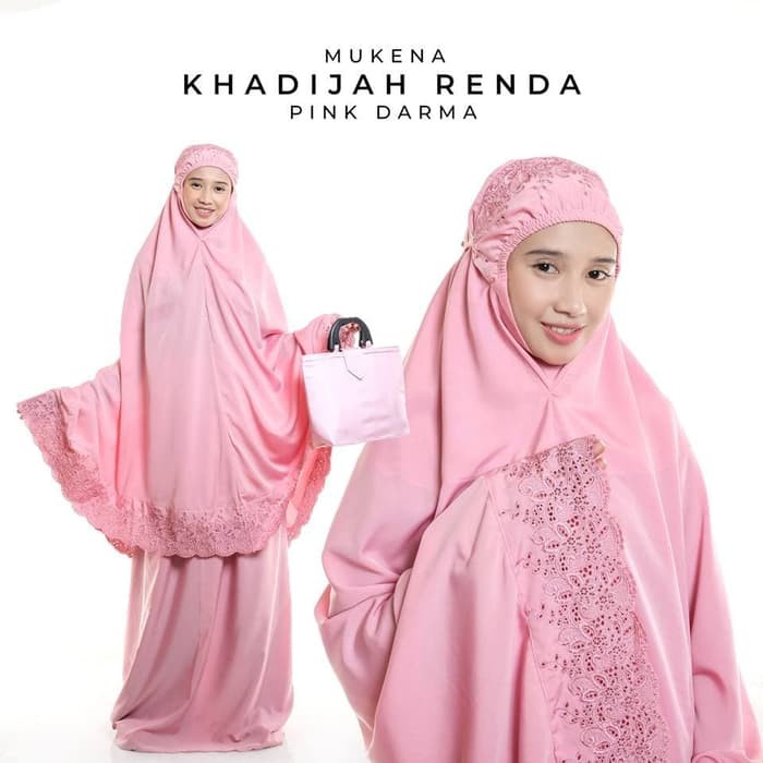 GROSIR MUKENA DEWASA BABY SILK KHADIJAH PINK DARMA