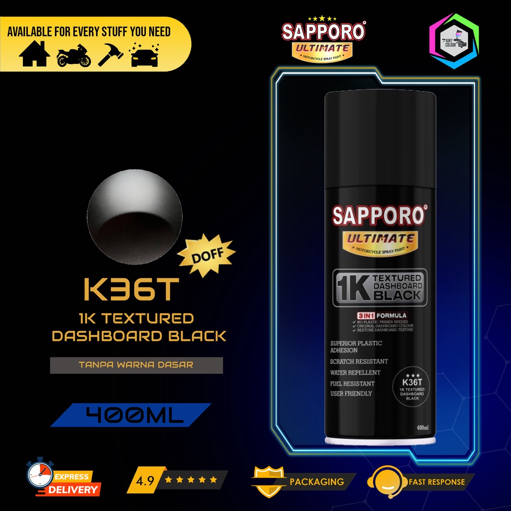 SAPPORO ULTIMATE Cat Semprot K36T 1K Textured Dashboard Black