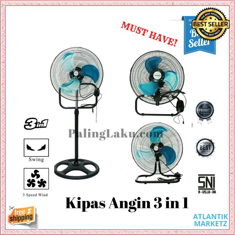 KIPAS ANGIN TORNADO AOYAMA 3 IN 1 (18 INCH) ( KHUSUS GOJEK/ GRAB)