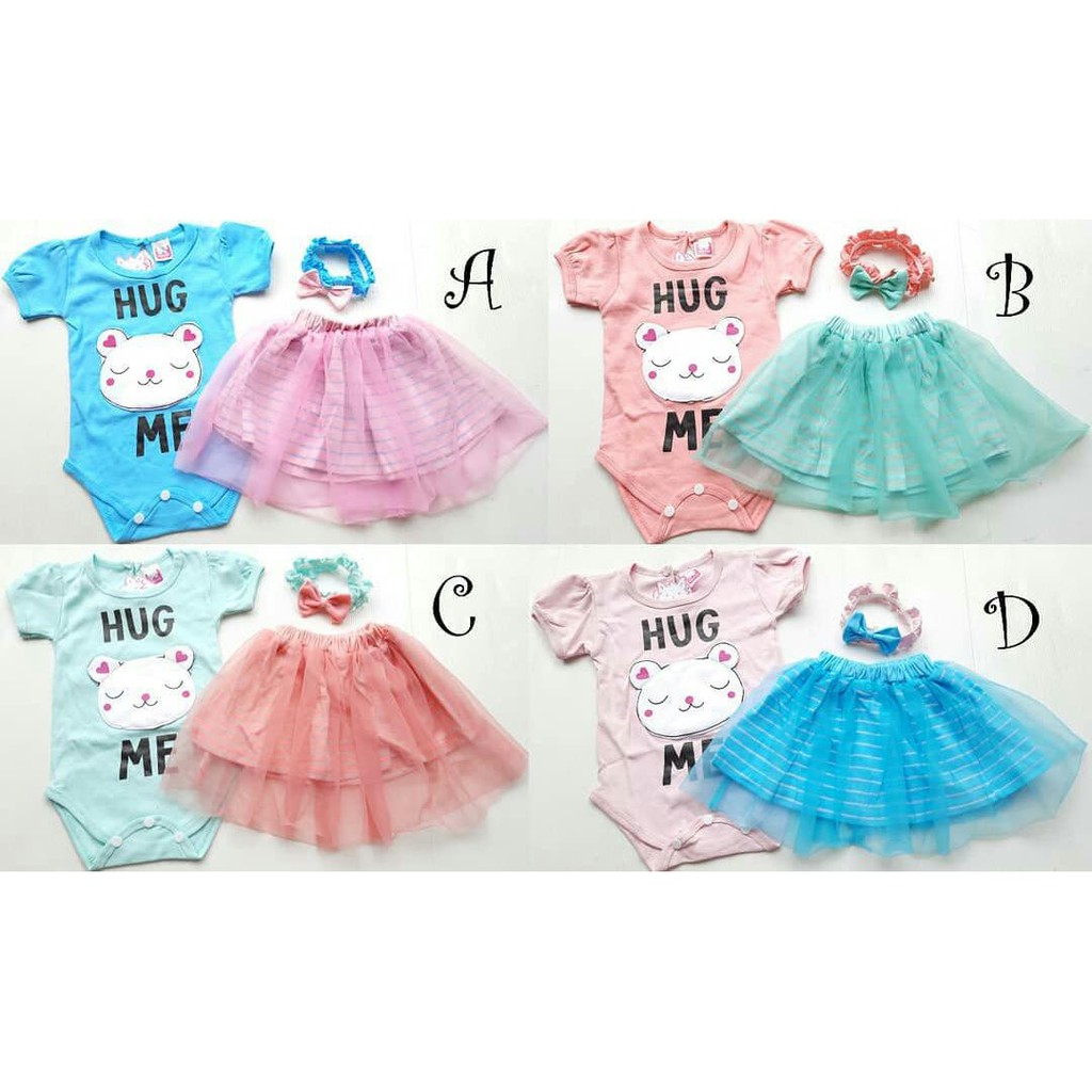 Baju Bayi Perempuan Set Jumper Hug Me