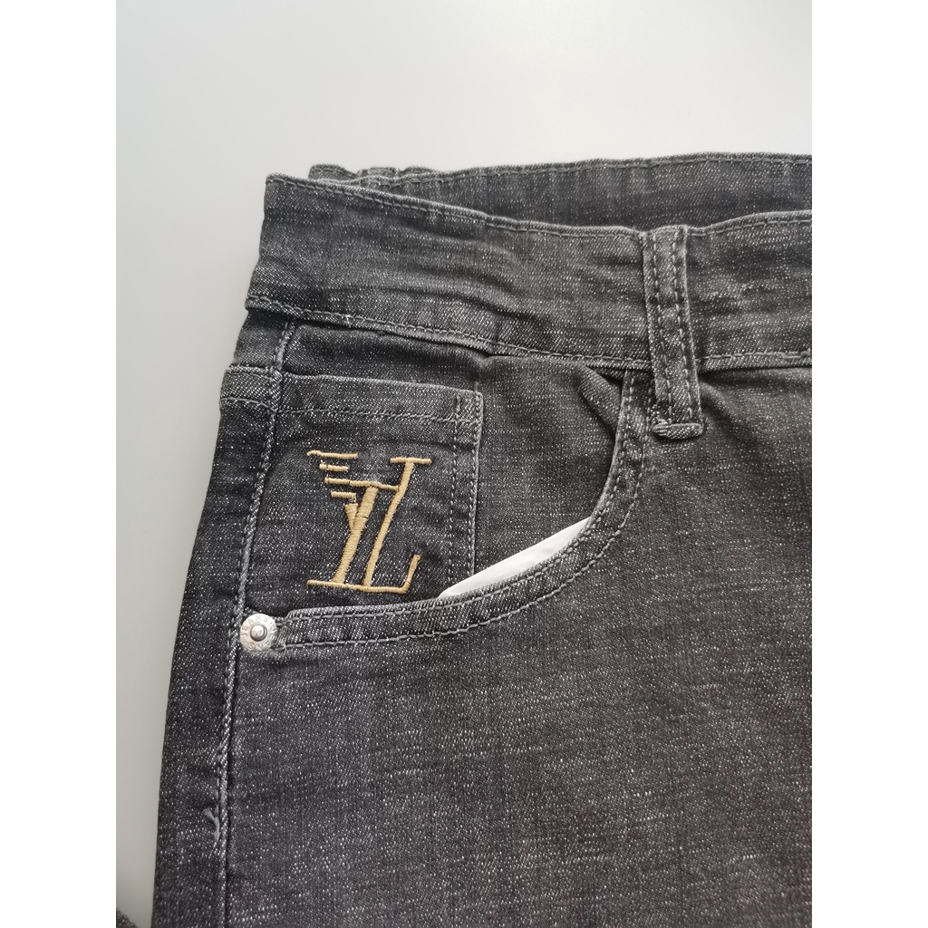 Celana jeans pria sobek celana jeans pria slim fit jeans celana big size pria Celana panjang pria jumbo celana jeans pria jumbo jeans hitam pria