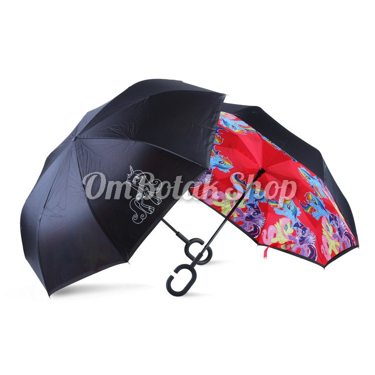 Payung Terbalik My Little Pony Karakter Anak Reverse Inverted Umbrella