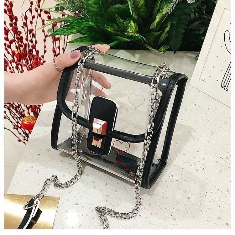 Tas Selempang Transparan Wanita Cantik Import