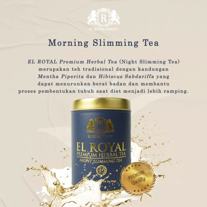 El royal Premium Tea /Teh Pelangsing siang &amp; malam (1 paket) - El Royal