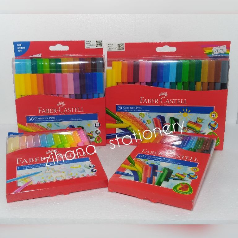 

Alat Tulis Perlengkapan Mewarnai Spidol / Connector Pen Faber Castell isi 10, 12, 20, 30 pcs