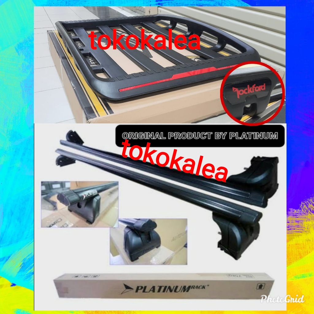 Paket Roof Rack Bagasi Atas Mobil Fortuner 2016 Rockford+Crossbar Jepit Body Mobil