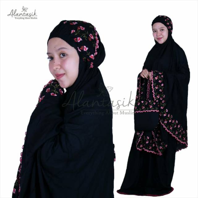 Alantasik - MUKENA BALI GISELA BORDIR RAYON JUMBO ADEM R.25