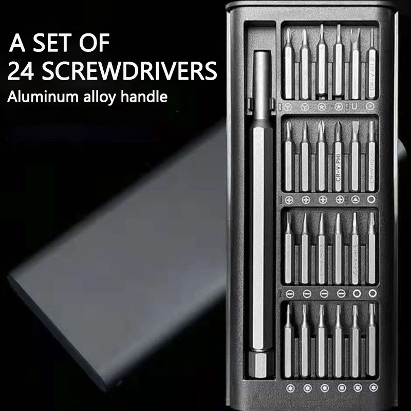 bonkyo Obeng Set Premium 24 set -  Multi Magnetic Screwdriver Screw PC Laptop HP Smartphone - 24 in 1