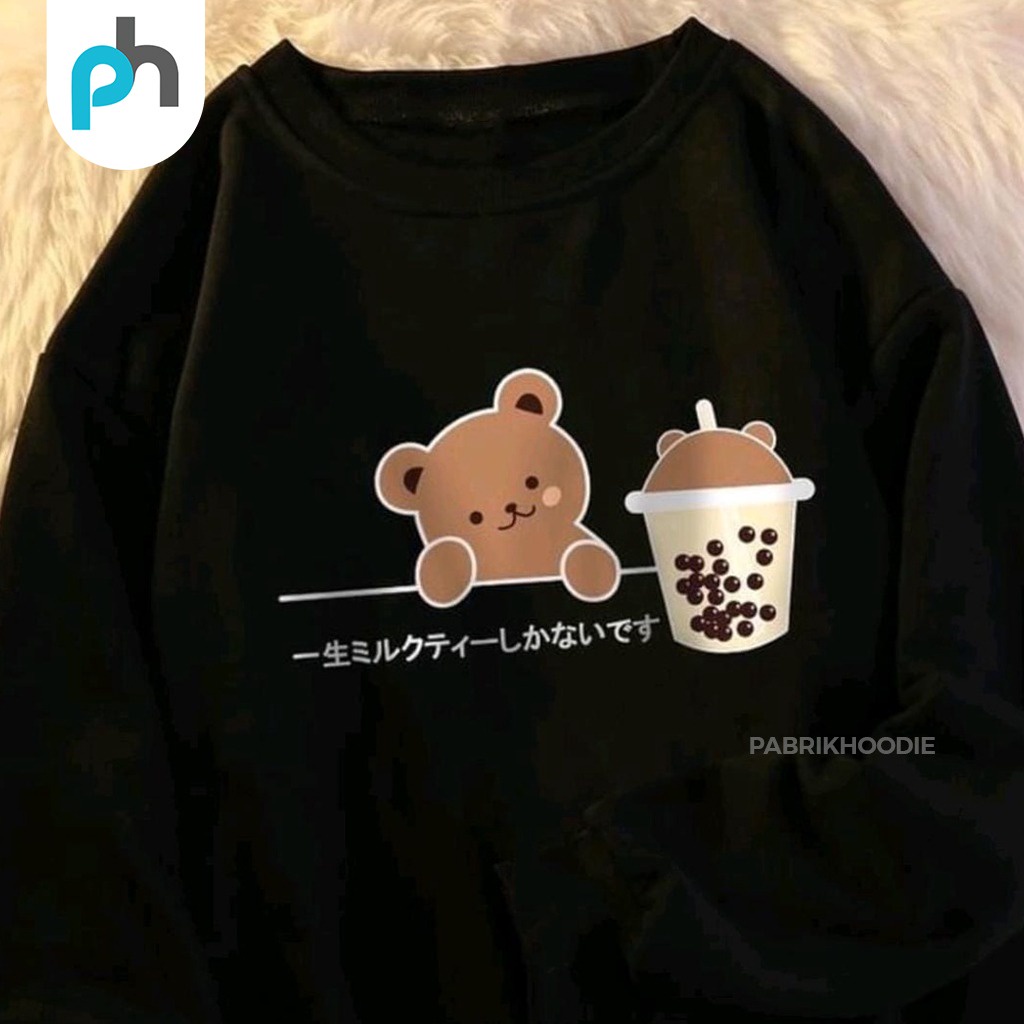 PABRIKHOODIE- BASIC SWEATER  BOBA SIZE M-XXL (SABLON) {PRIA &amp; WANITA}